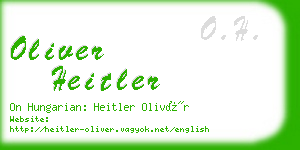 oliver heitler business card